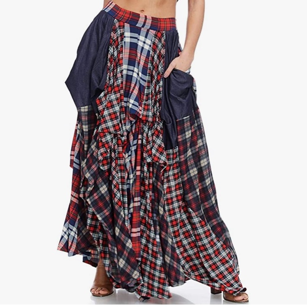 TOV “Damsel” layered maxi skirt